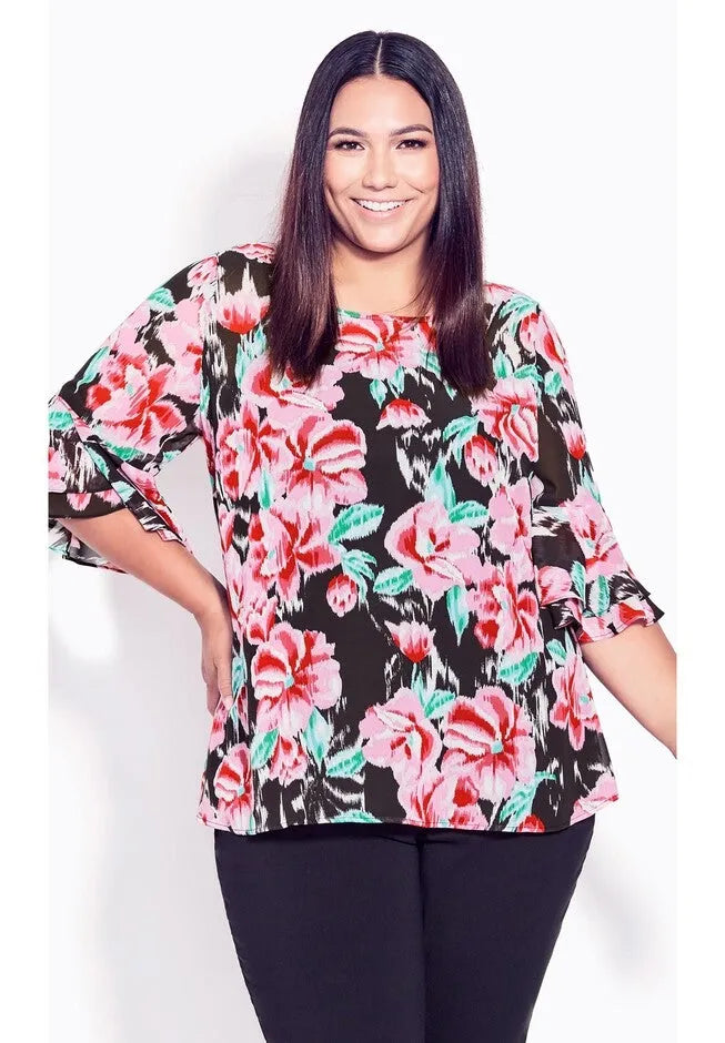 Alex Double Flutter Top