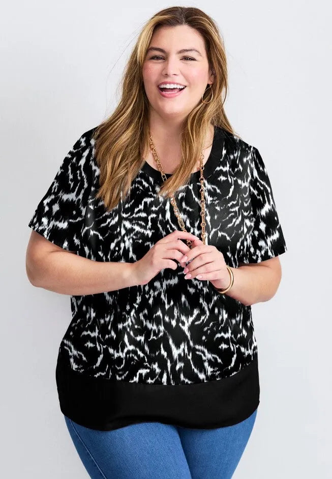 Color Block Hem Top