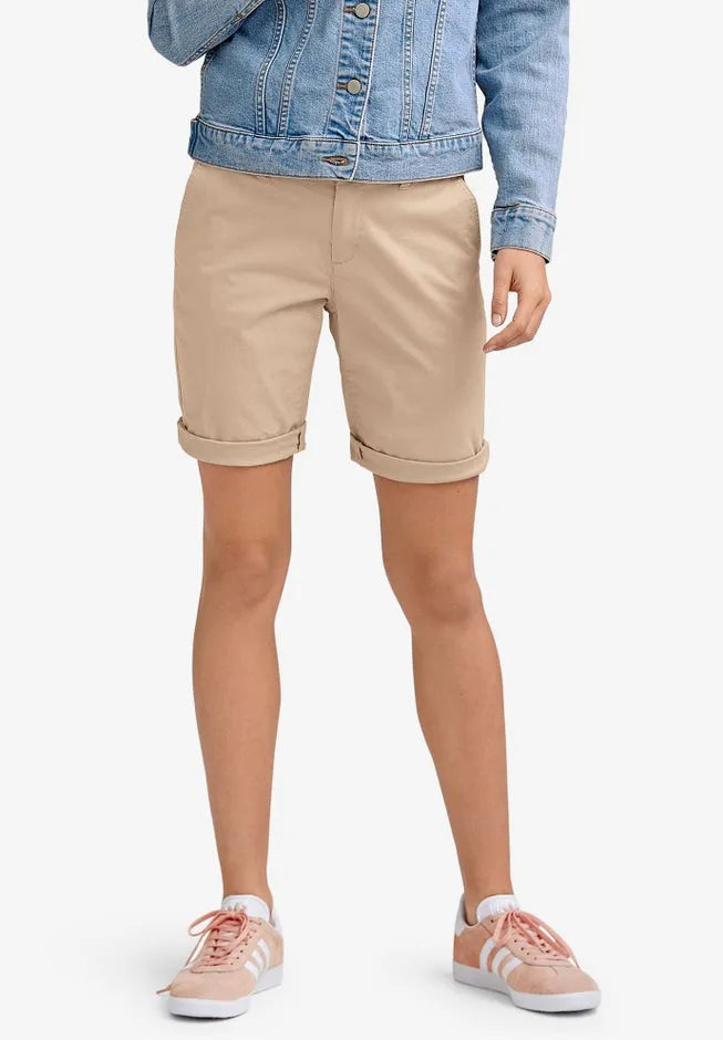 Mid-Rise Stretch Chino 4-Pocket Bermuda Shorts