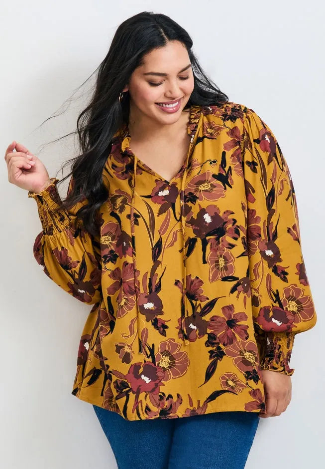 Abby Blouson Sleeve Blouse