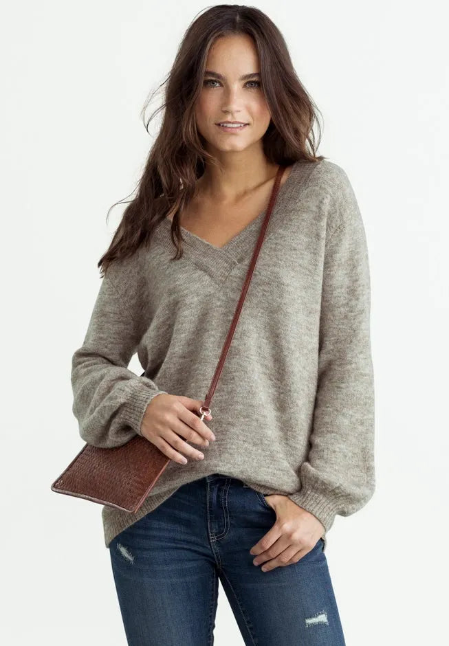 Crossover V-Neck Pullover