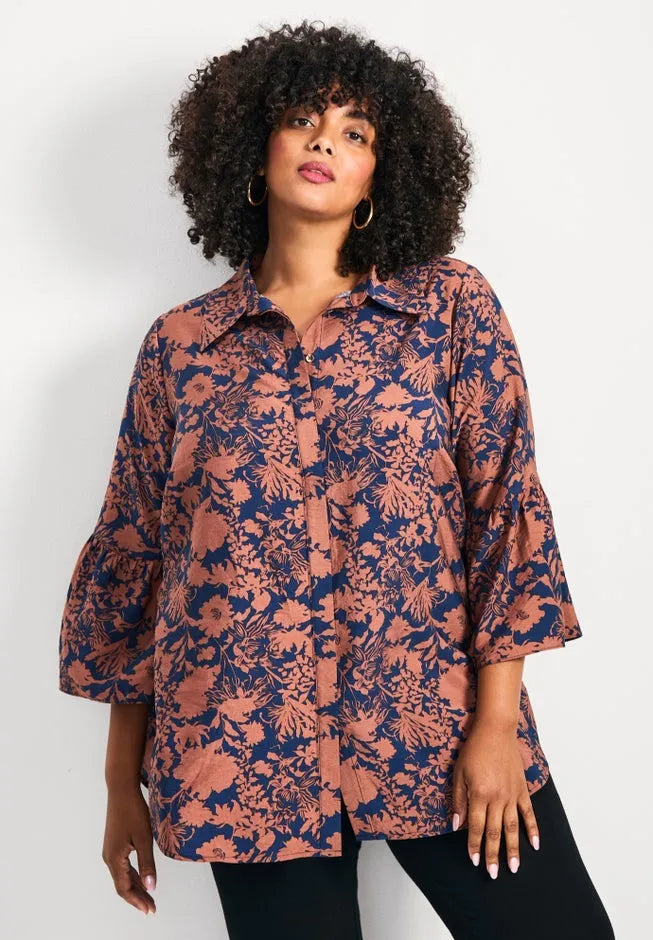 Marianne Ruffle Hem Shirt