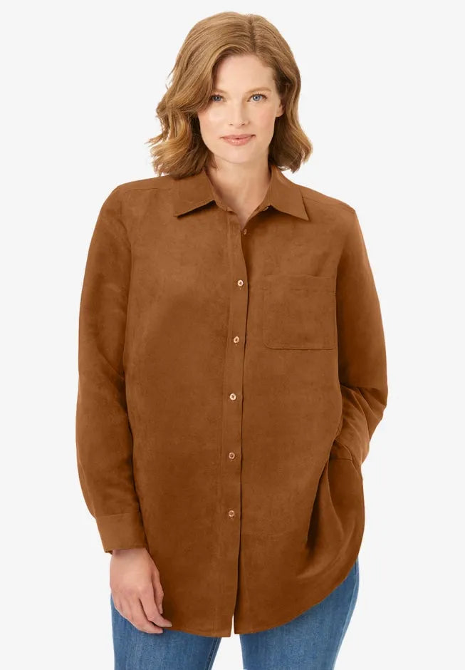 Soft Faux Suede Shirt