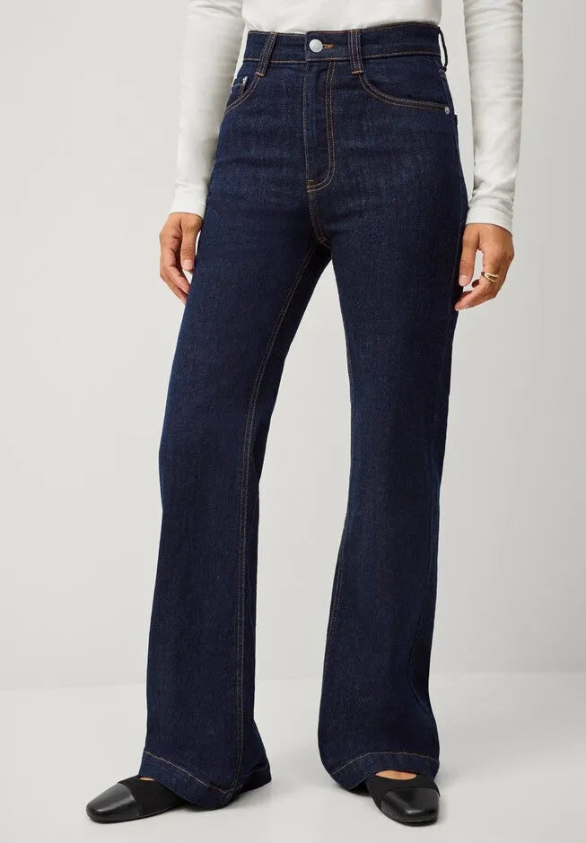 High-Rise Stretch Flare Leg Jeans