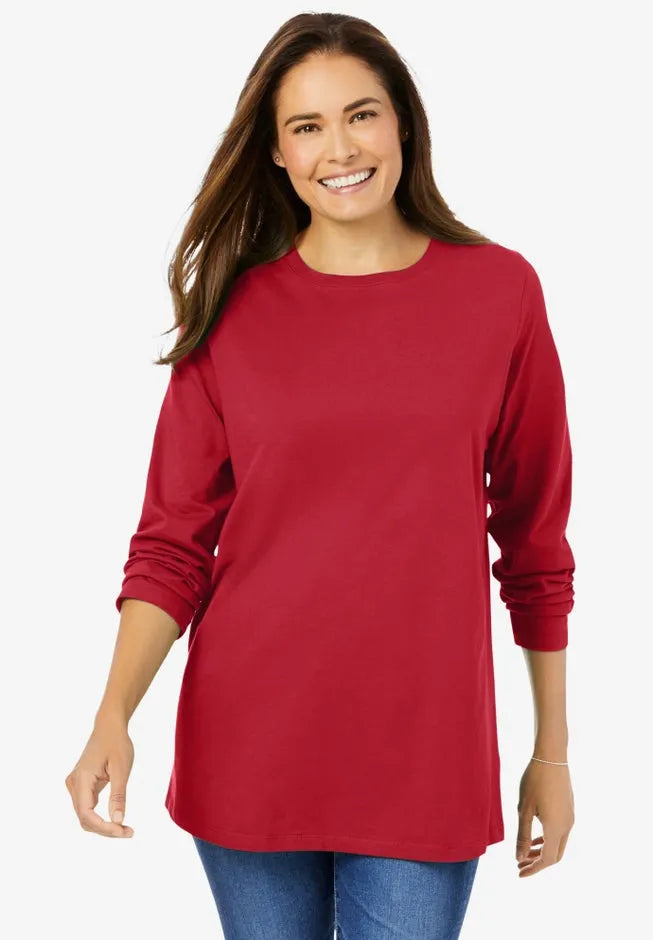 Perfect Long-Sleeve Crewneck Tee