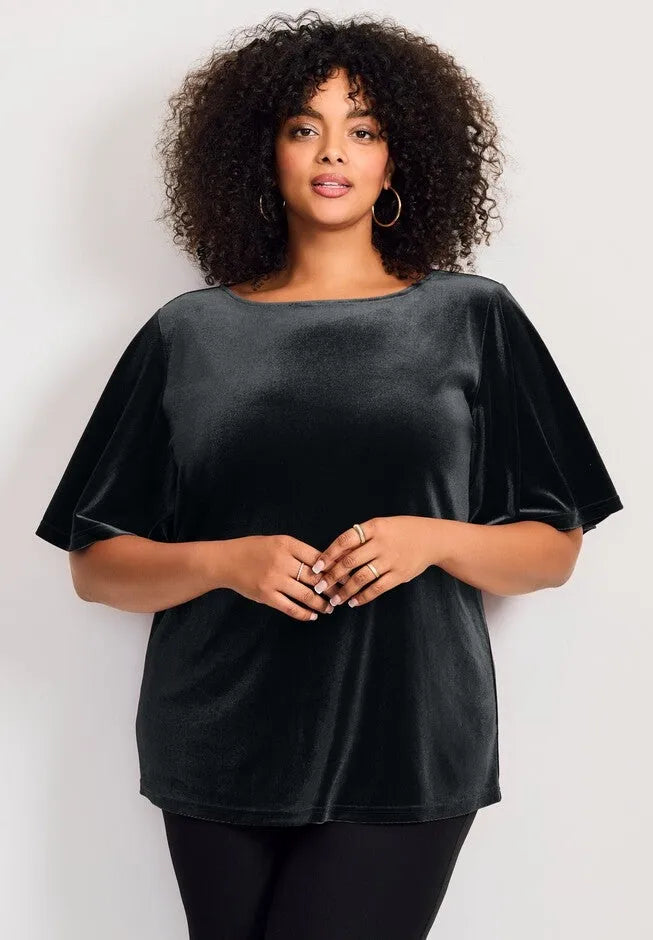 Kimono Velour Sleeve Tee