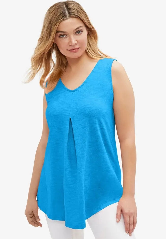Tank Tunic With Inverted Pleat