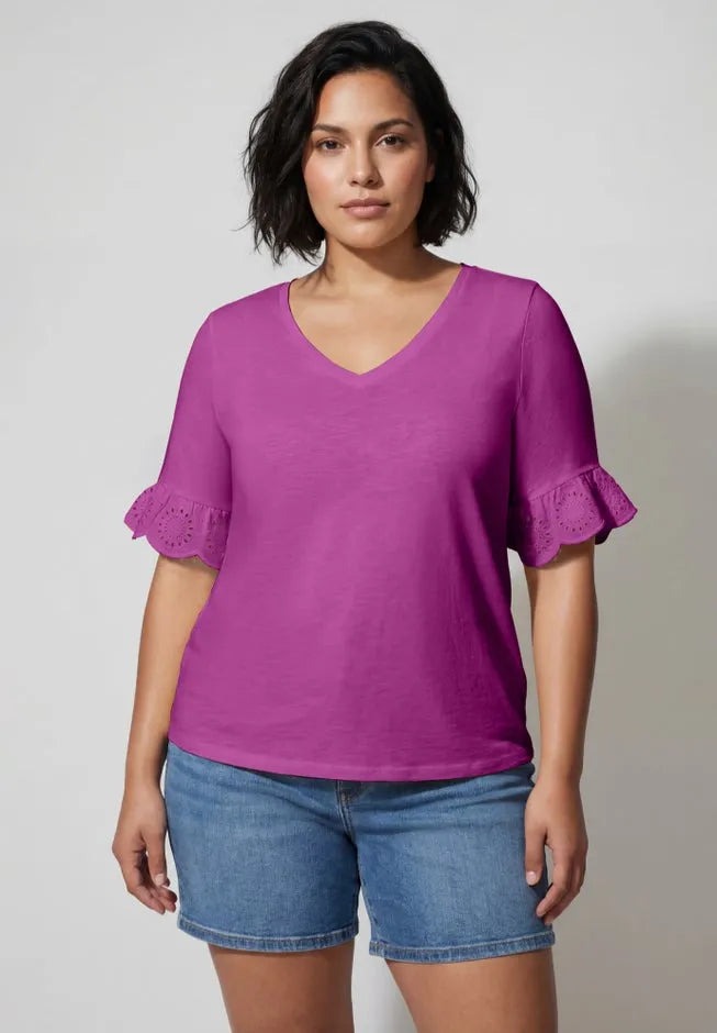 Eyelet Trim Top