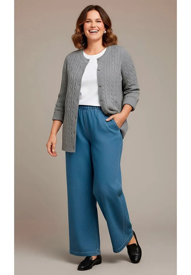 Cotton Cable Knit Cardigan Sweater