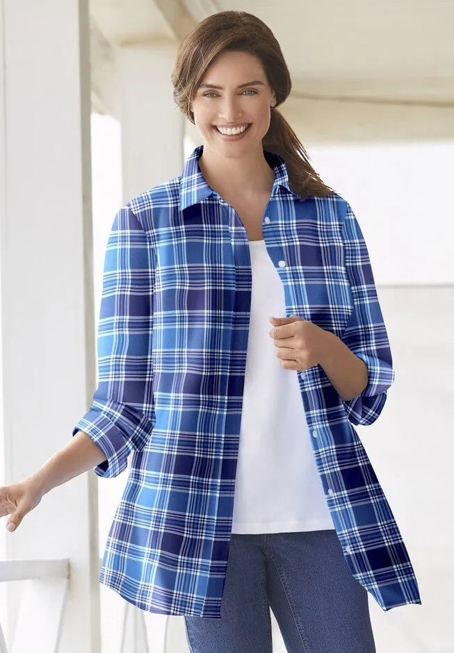 Perfect Long Sleeve Button Up Tunic