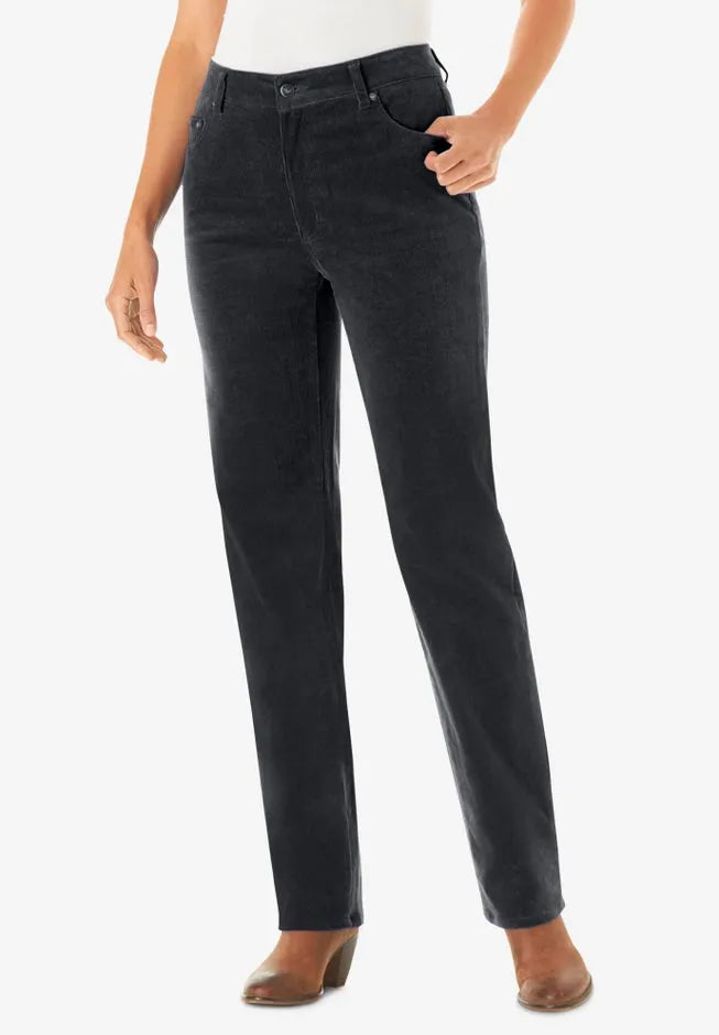 Corduroy Straight Leg Jeans