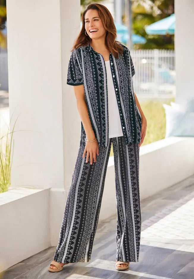 Pull-On Elastic Waist Soft Pants