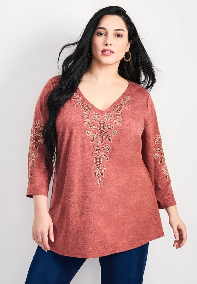 Casey Embroidered Top