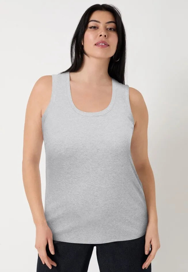 Ribbed Scoopneck Tank Top
