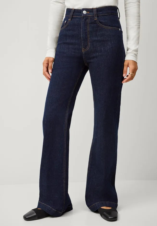 High-Rise Stretch Flare Leg Jeans