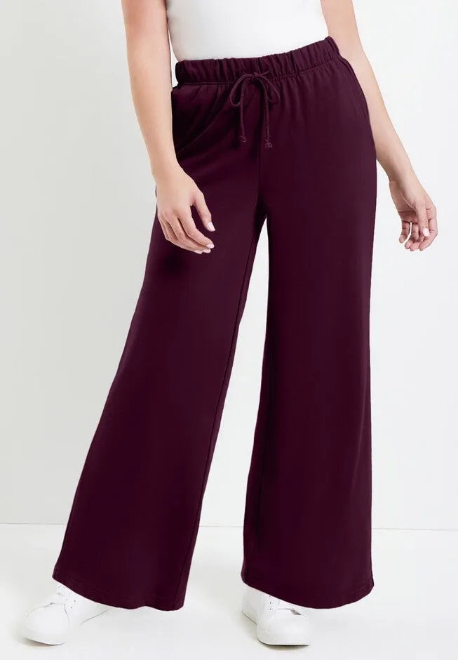 French Terry Wide-Leg Pant