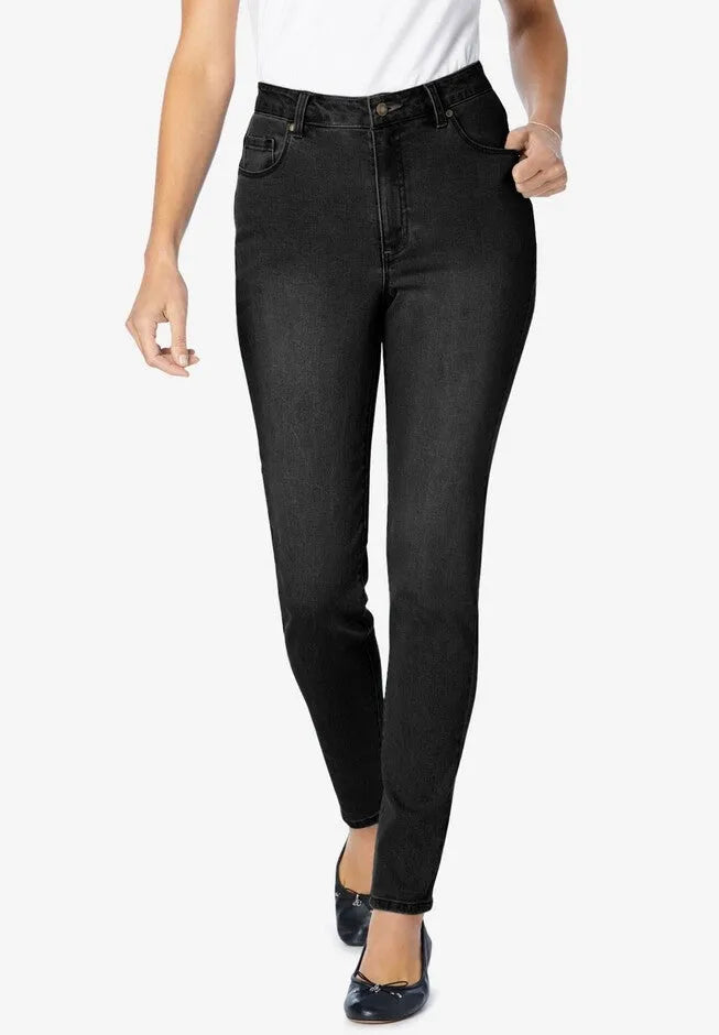 Slim-Leg Stretch Comfort Denim Five-Pocket Jeans