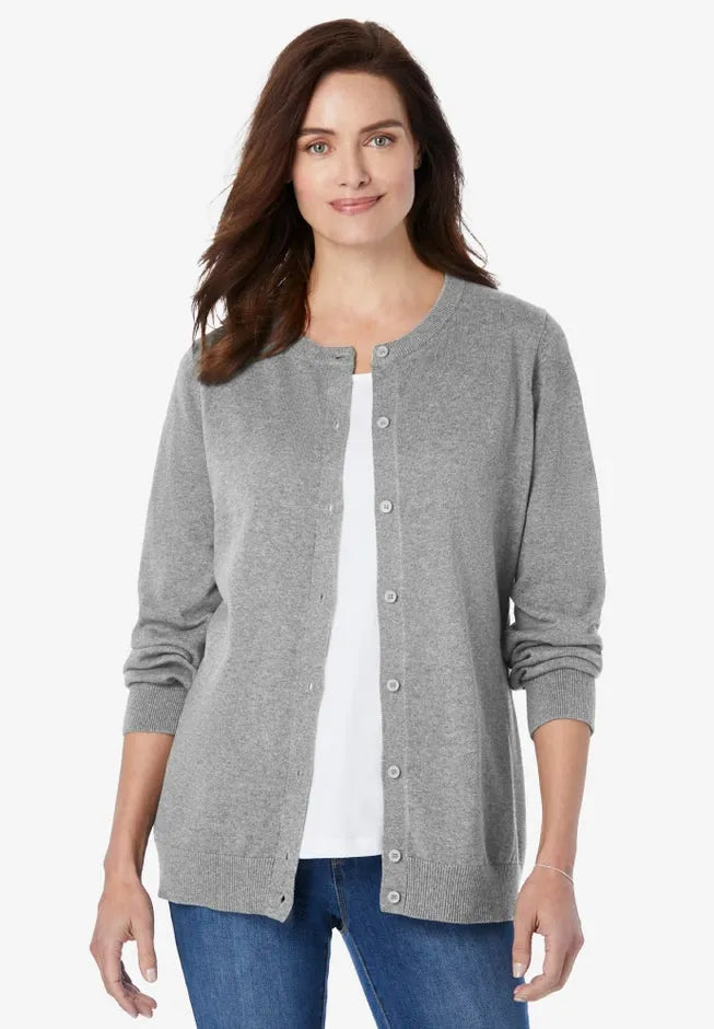 Perfect Long-Sleeve Cardigan Sweater