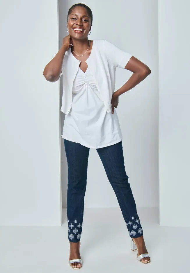 Jewel-Neck Shrug