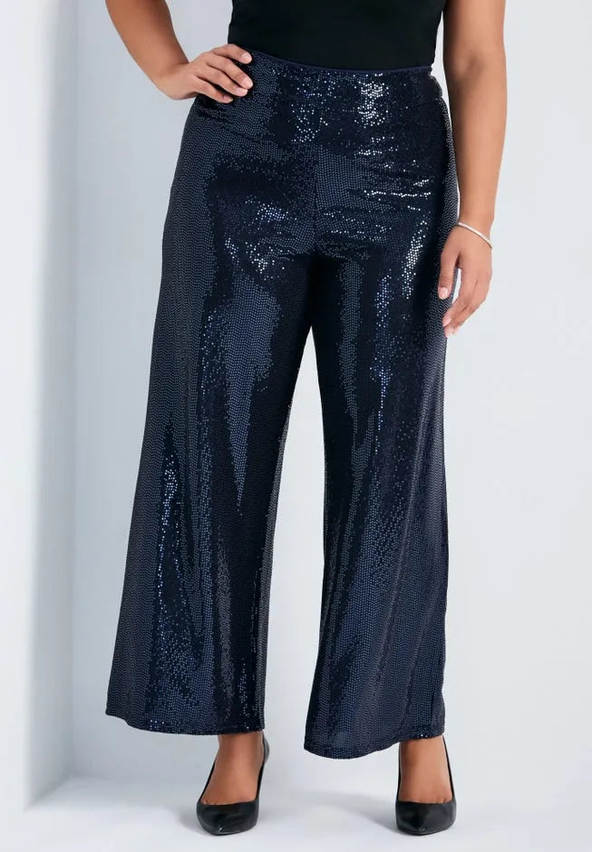 Glitz Sequin Wide Leg Pant