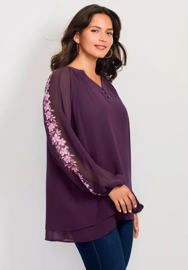 Double Layered Poet Blouse