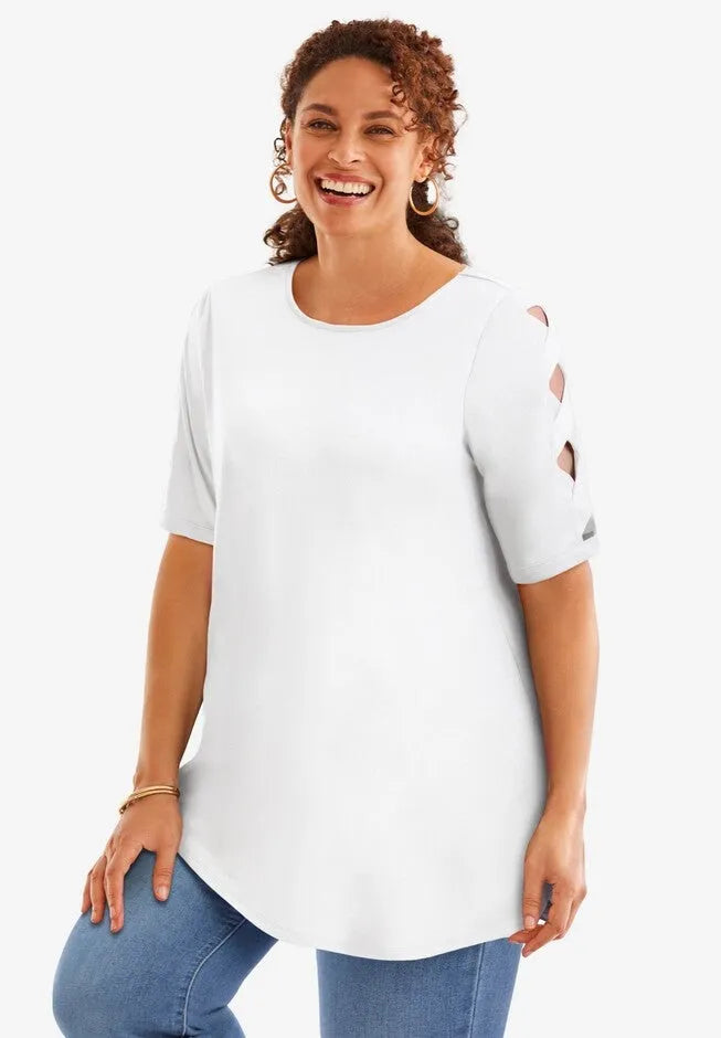 Cut-Out Sleeve Tunic