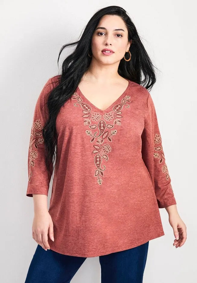 Casey Embroidered Top