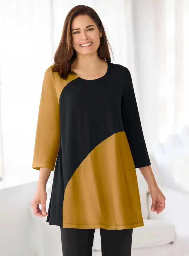 Knit Colorblock Tunic