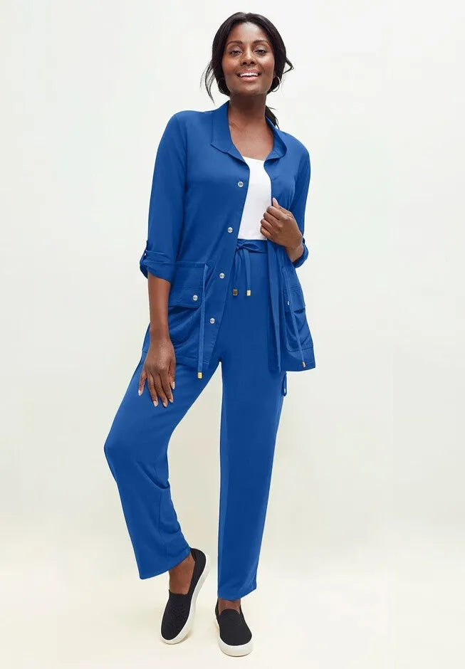 2-Piece Stretch Knit Cargo Set