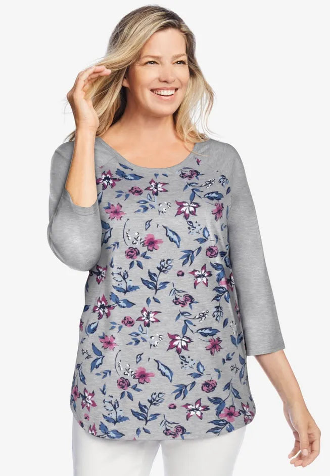 Three-Quarter Sleeve Baseball Tee