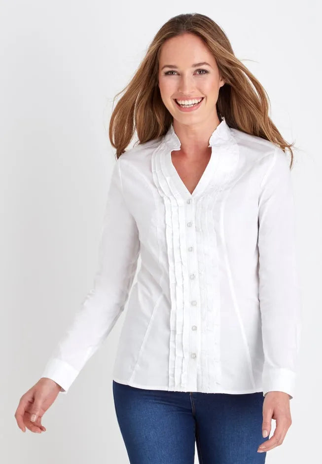 Cotton Ruffle Shirt