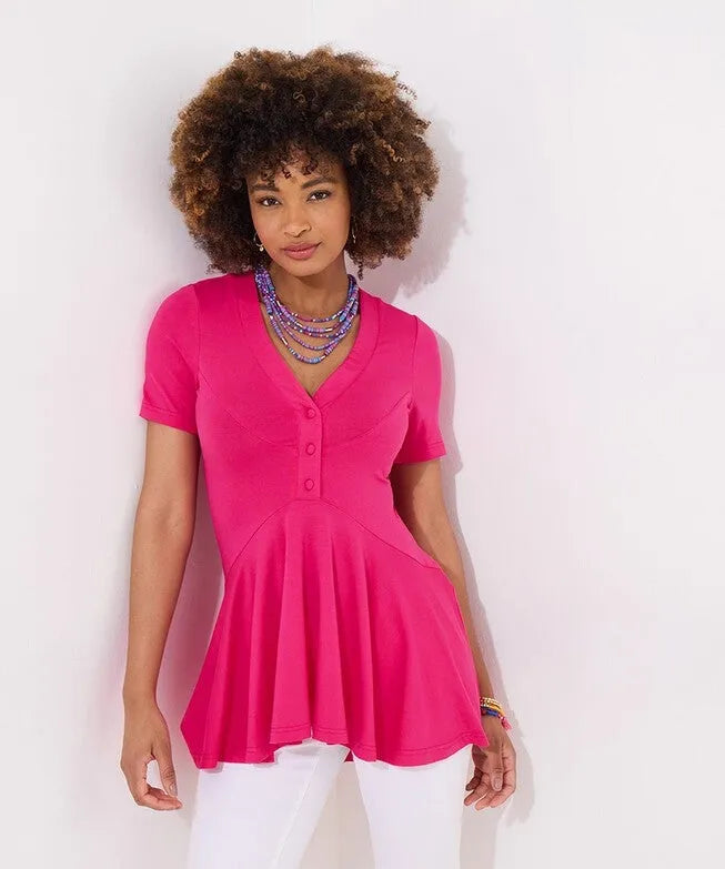 Short Sleeve Babydoll Tunic