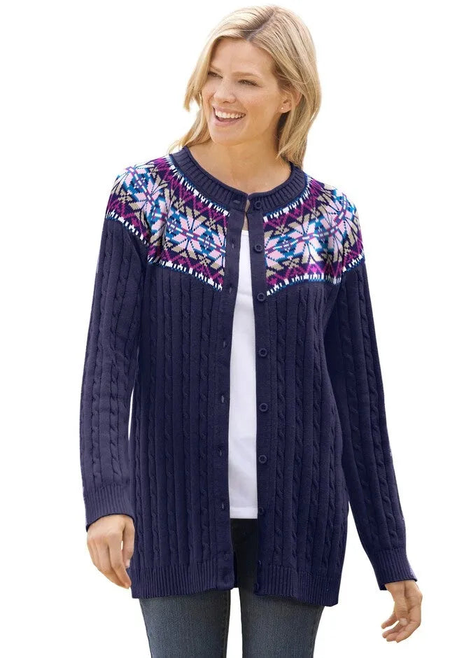 Fair Isle Cardigan Sweater