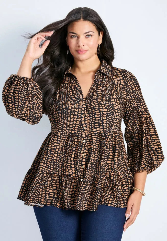 Flora Blouson Tiered Tunic