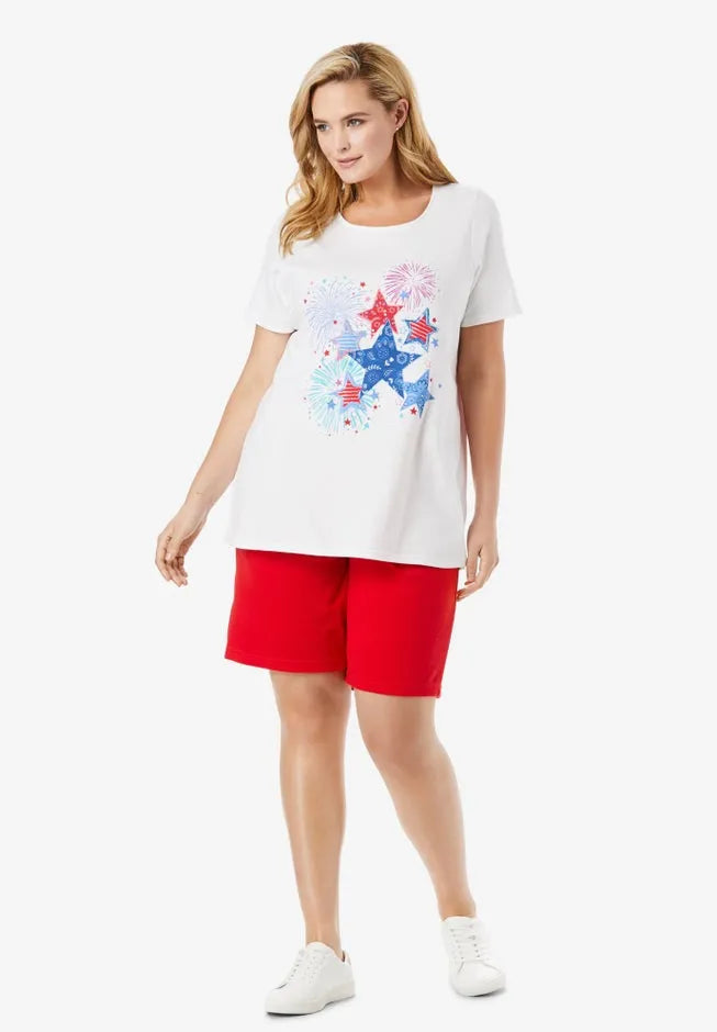 2-Piece Knit Tee and Short Set