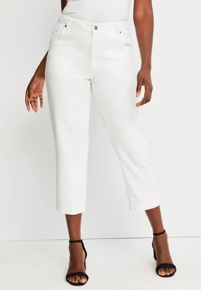 Classic Cotton Denim Capri