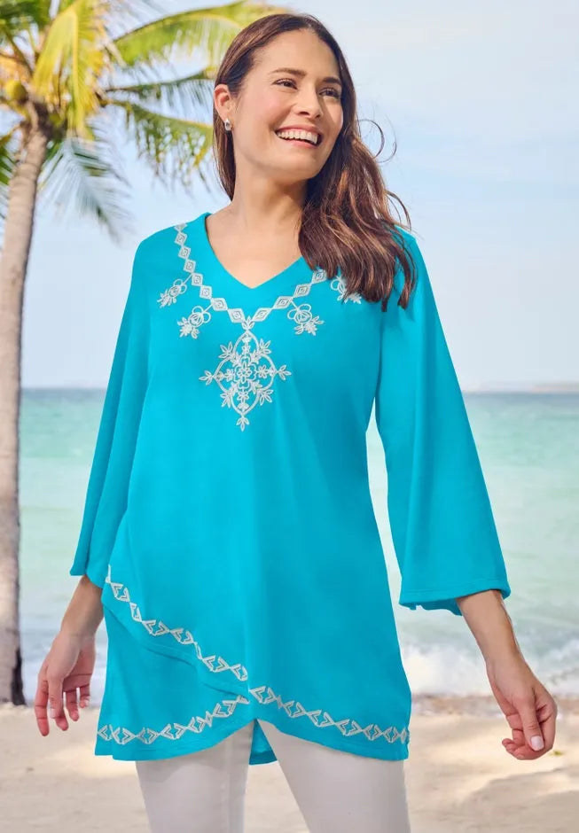 Embroidered Tulip Tunic