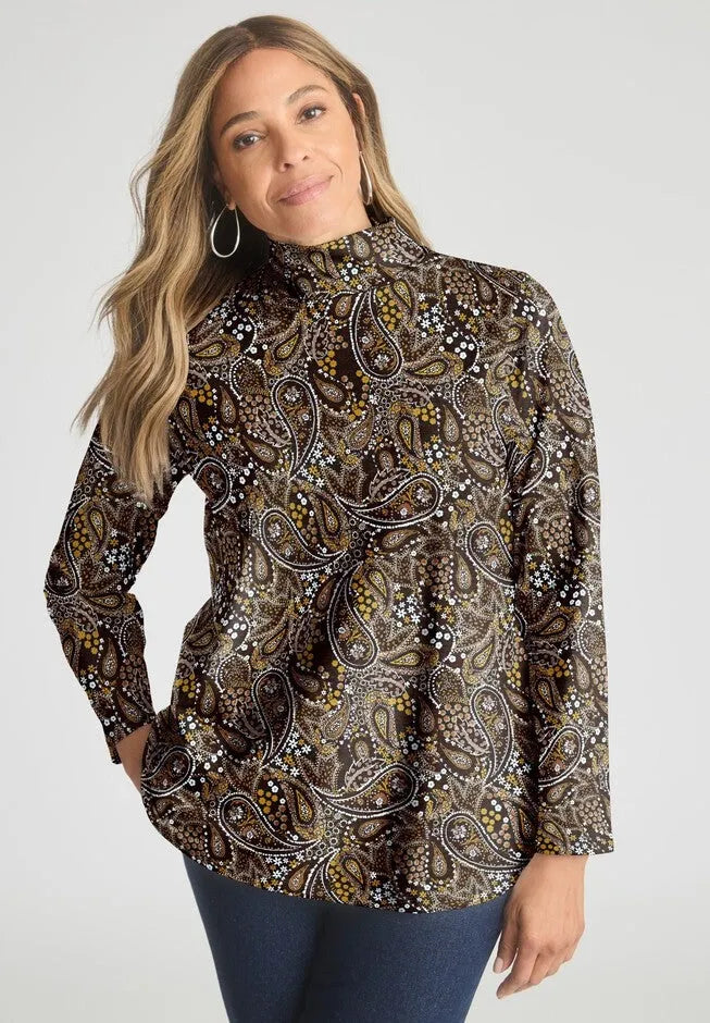 Long Sleeve Mockneck Tee