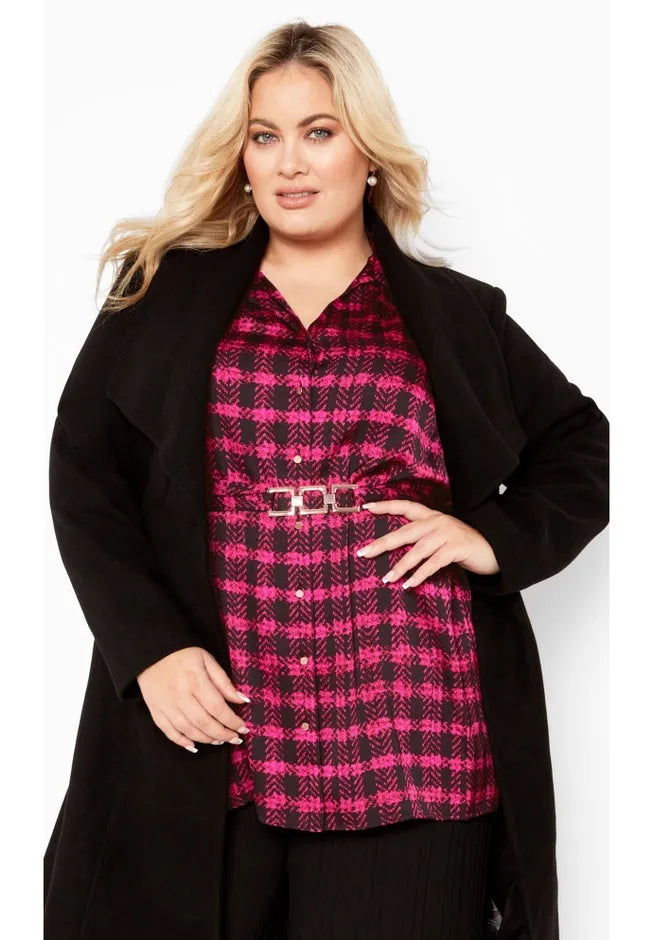 Eva Longline Gold Waist Belt Print Shirt