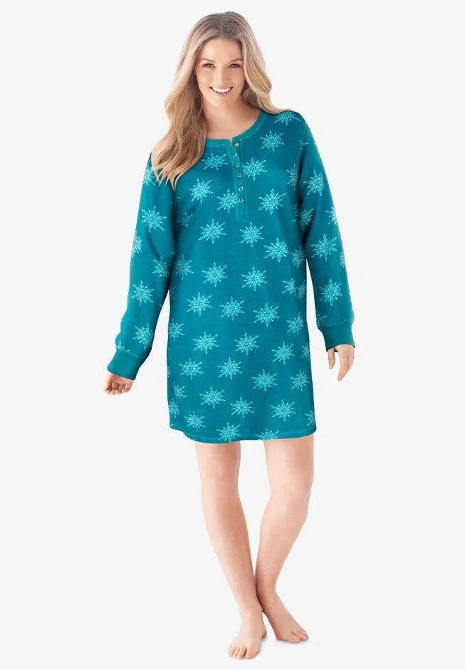 Thermal Henley Sleepshirt
