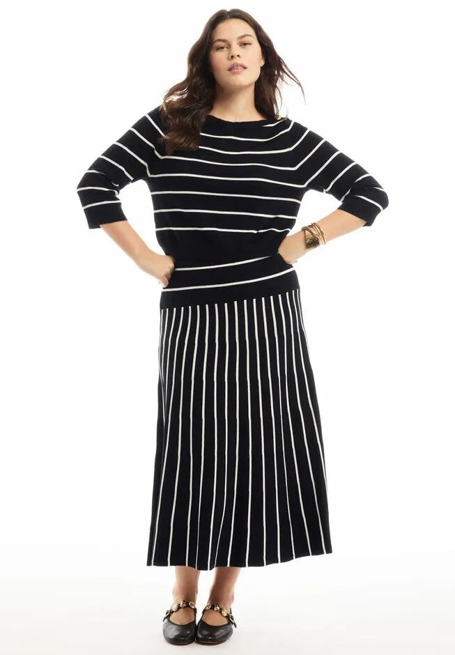 Cropped Boat Neck Sweater