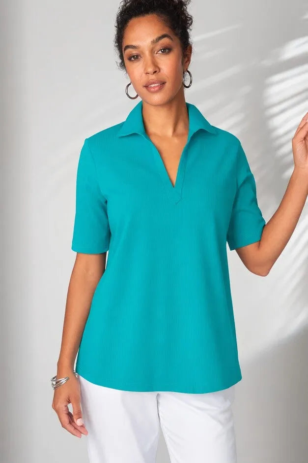 Stretch Cotton Polo Tee