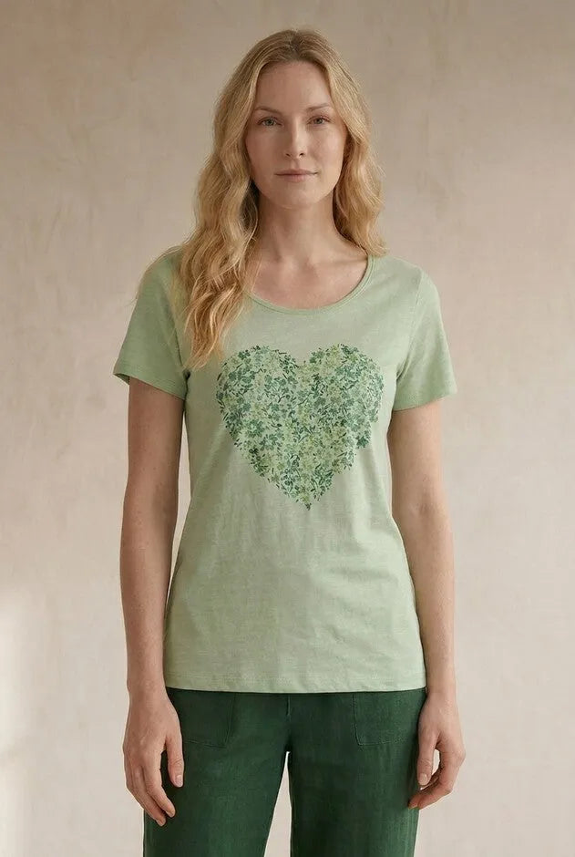 100% Cotton Jersey Slub Scoopneck Short Sleeve Graphic Tee