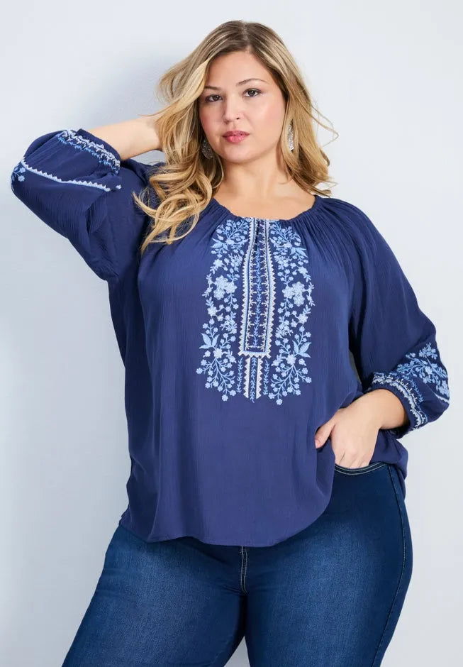 Anna Embroidery Detail Top