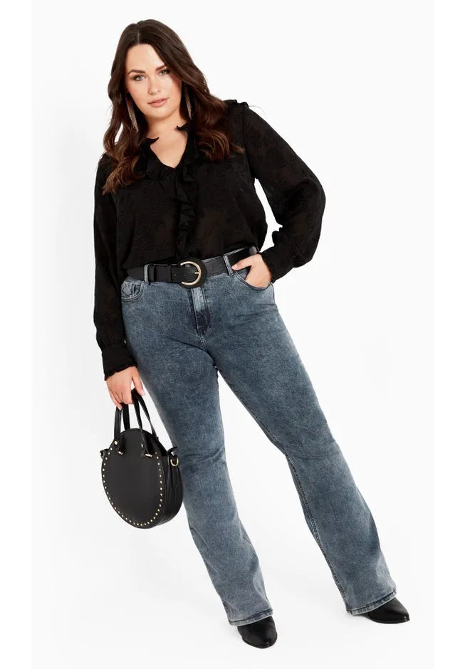 Blake Ruffle Neck Top