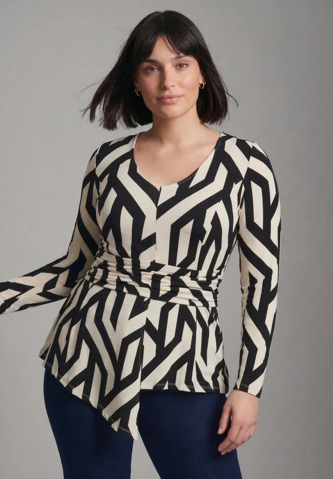 Delia Draped Asymmetrical Top
