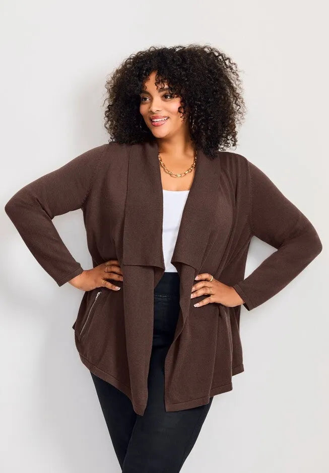 Cascade Cardigan Zipper Pocket