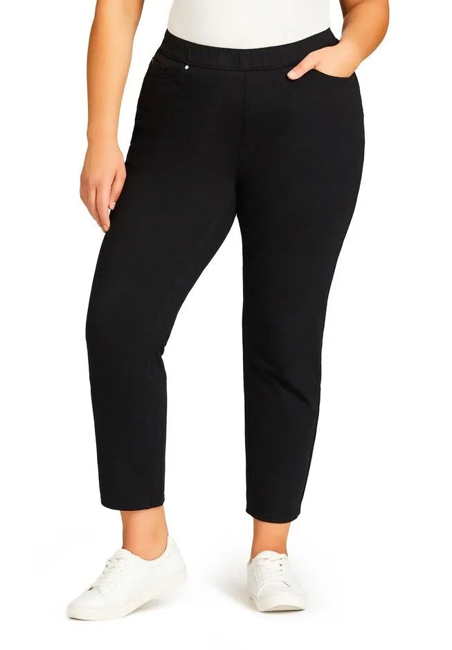 Tapered Knit Pull On Jean