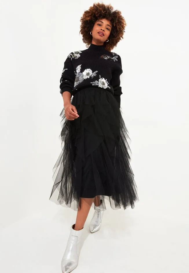 Tulle Midi Skirt