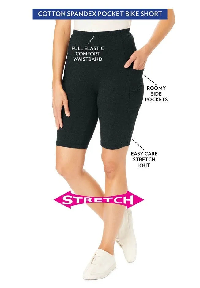 Stretch Cotton Pocket Bike Short